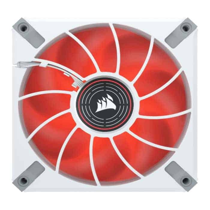 (image for) Corsair ML120 LED ELITE 120mm Red LED Fan Single Pack White